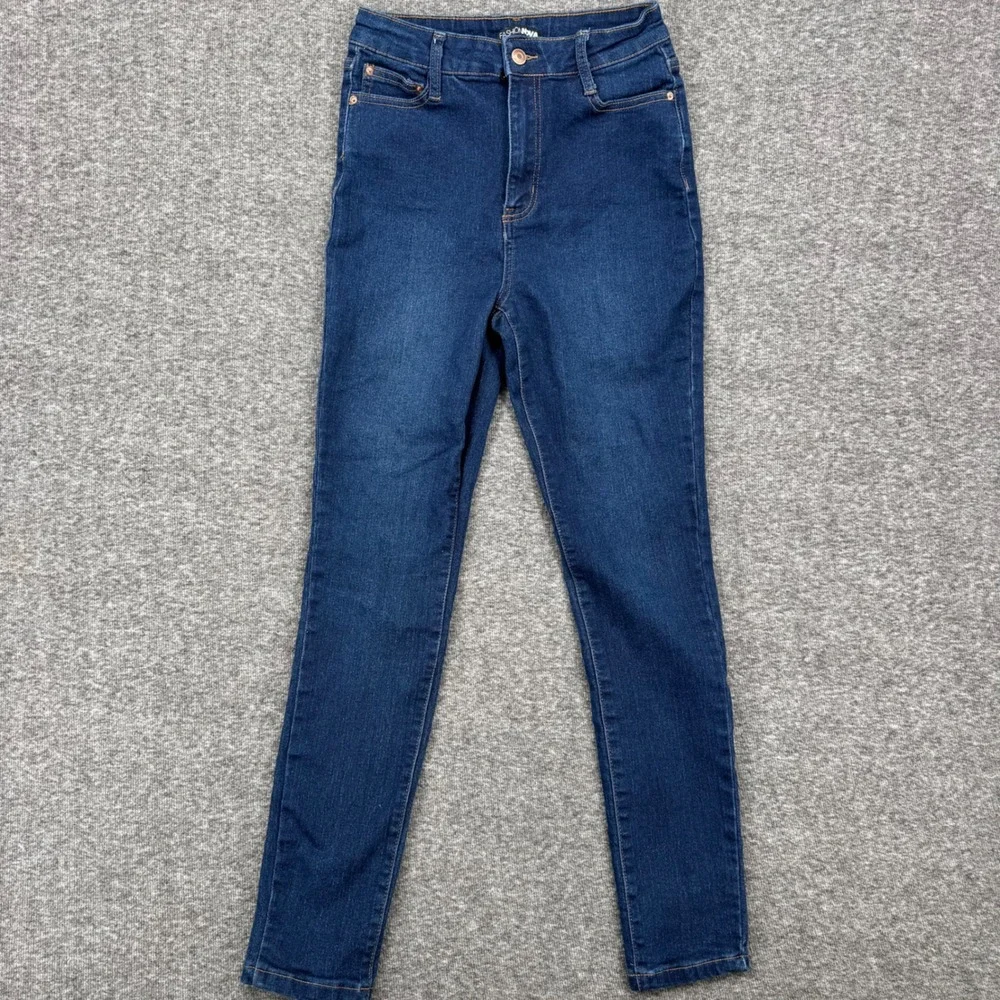 Fashion Nova Women Dark Wash High Waisted Skinny‎ Jeans Size 5 Indigo Stretch